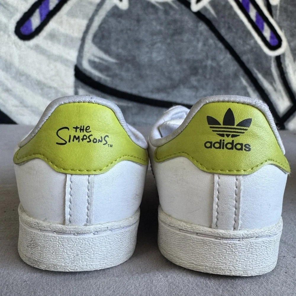 Size 10c - ADIDAS SUPERSTAR EL I THE SIMPSONS WHITE / GREEN GY3323 TODDLER